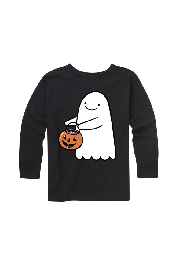 - Trick Or Treating Ghost - Youth Long Sleeve Tee
