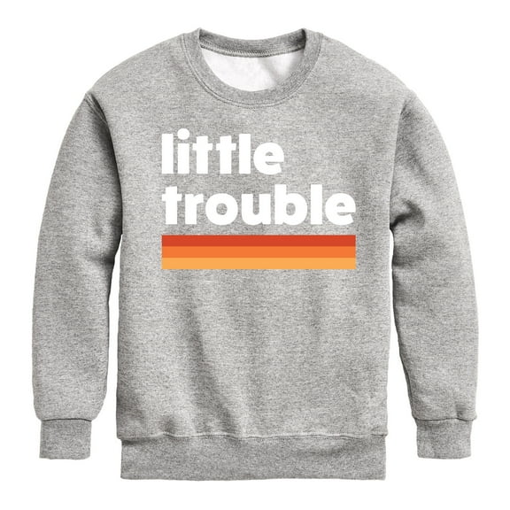 Instant Message - Trouble Little - Toddler & Youth Crewneck Fleece Sweatshirt