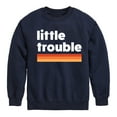 thumbnail image 1 of Instant Message - Trouble Little - Toddler & Youth Crewneck Fleece Sweatshirt, 1 of 6