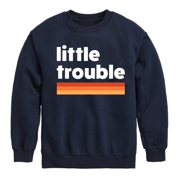 Instant Message - Trouble Little - Toddler & Youth Crewneck Fleece Sweatshirt