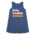 thumbnail image 1 of Instant Message - Trouble Little - Toddler & Youth Girls A-line Dress, 1 of 6