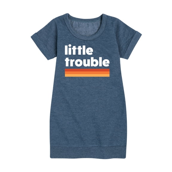 Instant Message - Trouble Little - Toddler & Youth Girls Fleece Dress