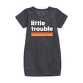 thumbnail image 1 of Instant Message - Trouble Little - Toddler & Youth Girls Fleece Dress, 1 of 5