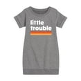 thumbnail image 1 of Instant Message - Trouble Little - Toddler & Youth Girls Fleece Dress, 1 of 1