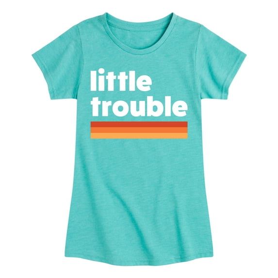 Instant Message - Trouble Little - Toddler & Youth Girls Short Sleeve Graphic T-Shirt