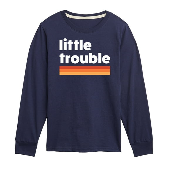 Instant Message - Trouble Little - Toddler & Youth Long Sleeve Graphic T-Shirt