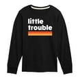 thumbnail image 1 of Instant Message - Trouble Little - Toddler & Youth Long Sleeve Graphic T-Shirt, 1 of 6