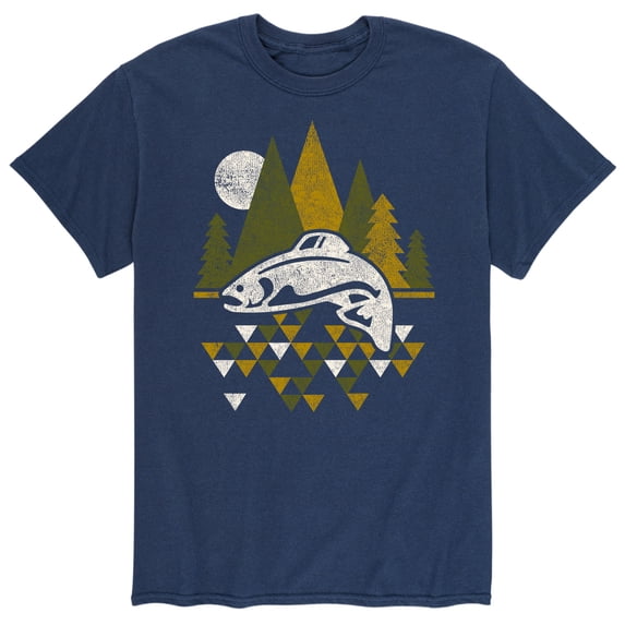 Instant Message - Trout Mountain - Men's Short Sleeve Graphic T-Shirt