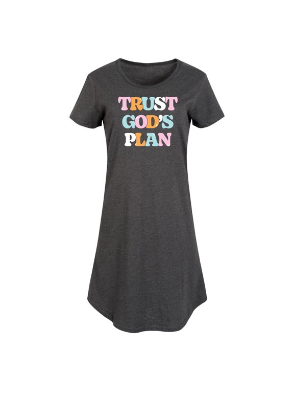 - Trust God's Plan Women's Graphic T-shirt Dress