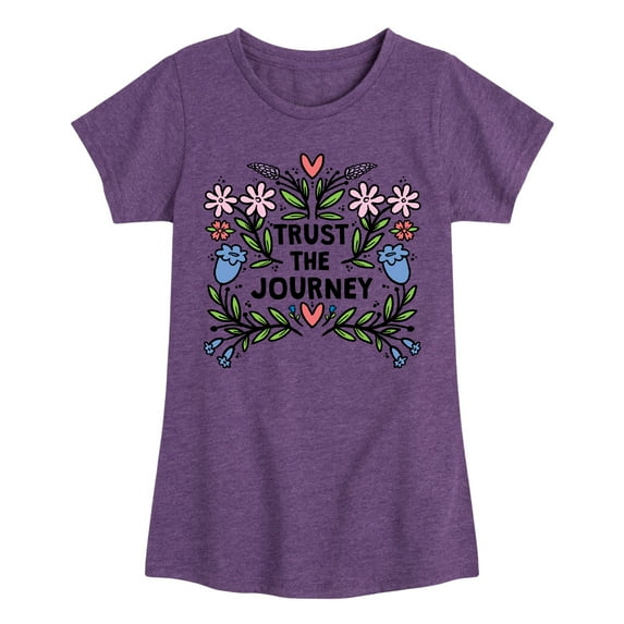 Instant Message - Trust The Journey - Toddler & Youth Girls Short Sleeve Graphic T-Shirt