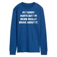 thumbnail image 1 of Instant Message - Tummy Hurts Brave - Men's Long Sleeve T-Shirt, 1 of 5