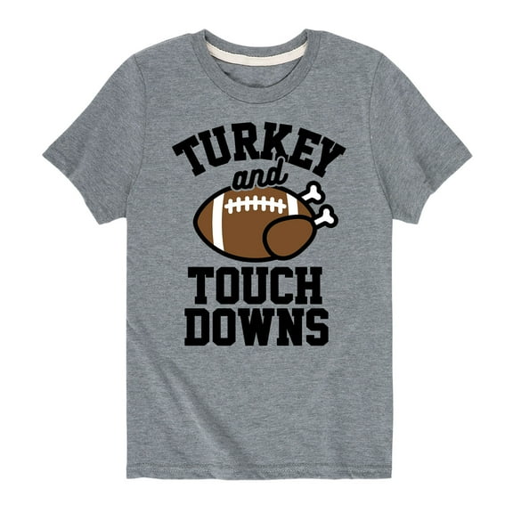 Instant Message - Turkey And Touchdowns - Youth Short Sleeve Tee