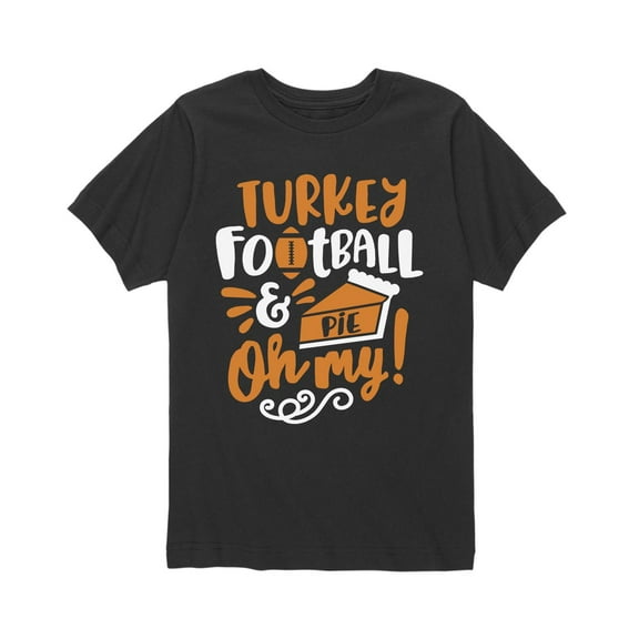 Instant Message - Turkey, Football, Pie, Oh My - Youth Short Sleeve Tee
