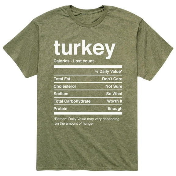 Instant Message - Turkey Nutritional Facts - Men's Short Sleeve Graphic T-Shirt