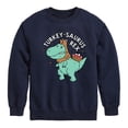 thumbnail image 1 of Instant Message - Turkeysaurus Rex - Toddler & Youth Crewneck Fleece Sweatshirt, 1 of 6