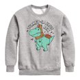 thumbnail image 1 of Instant Message - Turkeysaurus Rex - Toddler & Youth Crewneck Fleece Sweatshirt, 1 of 6