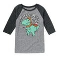 thumbnail image 1 of Instant Message - Turkeysaurus Rex - Toddler & Youth Raglan Graphic T-Shirt, 1 of 5