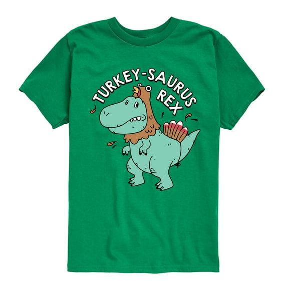 Instant Message - Turkeysaurus Rex - Toddler & Youth Short Sleeve Graphic T-Shirt