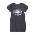 thumbnail image 1 of Instant Message - Turtle And Flowers - Toddler & Youth Girls Fleece Dress, 1 of 5