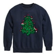 thumbnail image 1 of Instant Message - Turtle Tree Stack Christmas - Toddler & Youth Crewneck Fleece Sweatshirt, 1 of 6