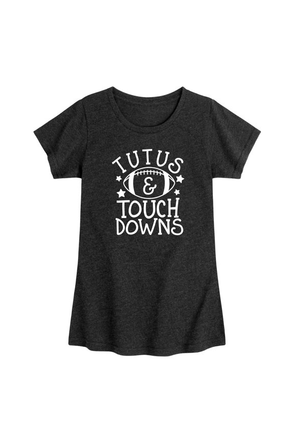 - Tutus and Touchdowns Toddler Short Sleeve Graphic T-Shirt