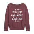 thumbnail image 1 of Instant Message - Twas The Night Before Christmas - Women's Lightweight French Terry Long Sleeve Shirt, 1 of 6