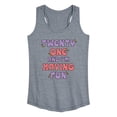 thumbnail image 1 of Instant Message - Twenty One Having Fun - Women's Racerback Tank Top, 1 of 6