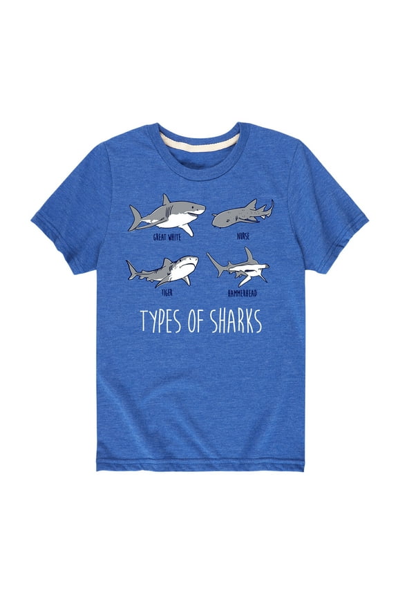 - Type Of Sharks - Toddler and Youth Short Sleeve T-Shirt