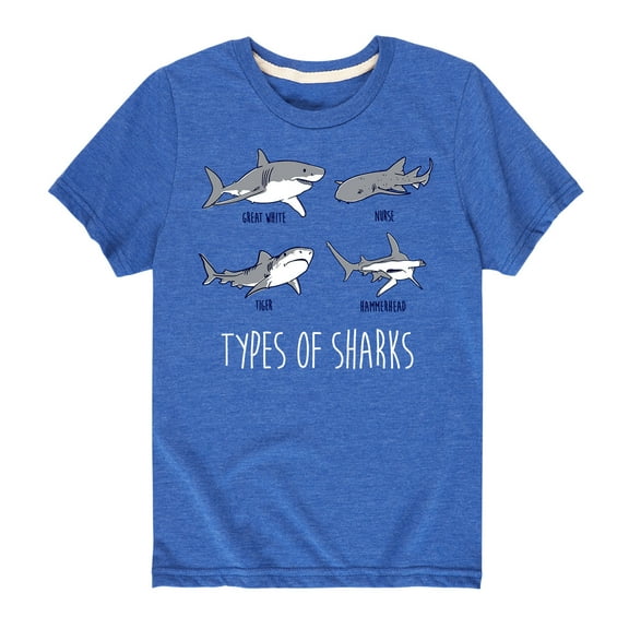 Instant Message - Type Of Sharks - Toddler and Youth Short Sleeve T-Shirt