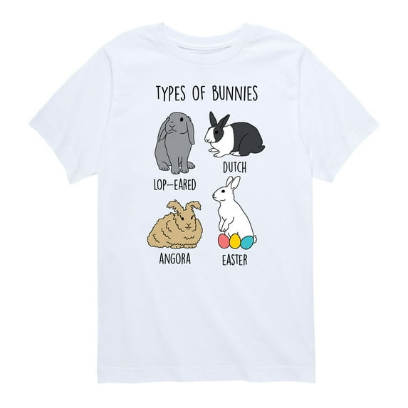 Instant Message - Types Of Bunnies - Youth Short Sleeve T-Shirt