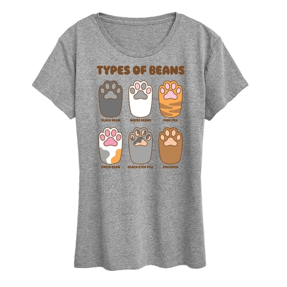 Instant Message - Types Of Cat Beans - Women's Short Sleeve Graphic T-Shirt