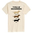 thumbnail image 1 of Instant Message - Types Of Dachshunds - Men's Short Sleeve Graphic T-shirt, 1 of 5