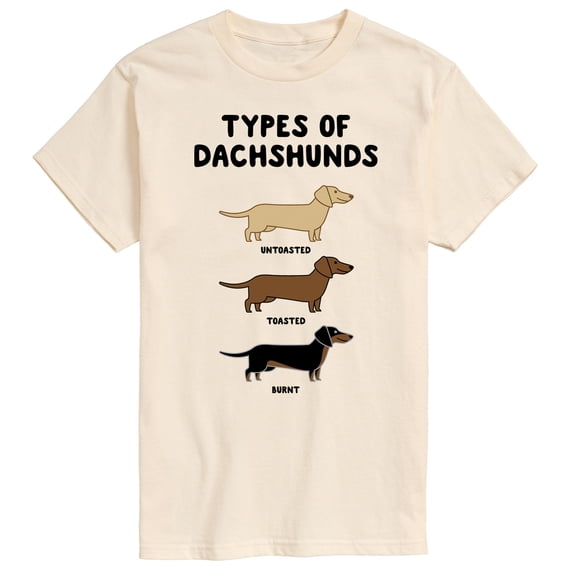 Instant Message - Types Of Dachshunds - Men's Short Sleeve Graphic T-shirt