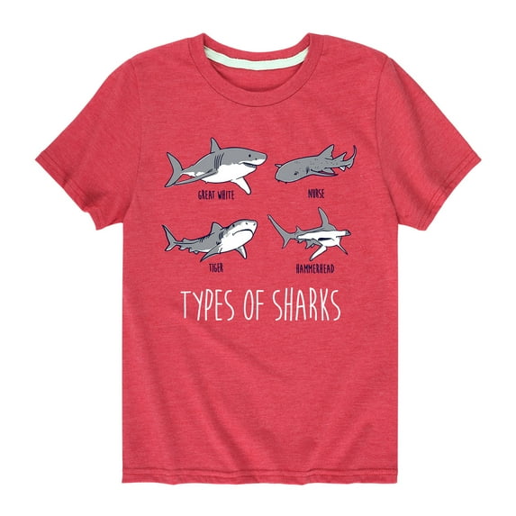 Instant Message - Types Of Sharks - Youth Short Sleeve Tee