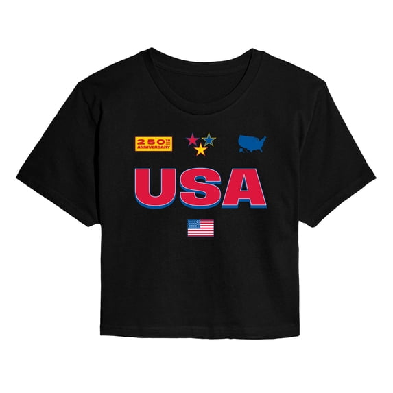 Instant Message - USA 250 Jersey Cropped Graphic T-Shirt