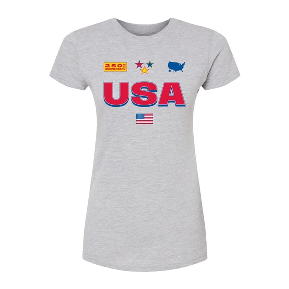 Instant Message - USA 250 Jersey - Juniors Fitted Graphic T-Shirt