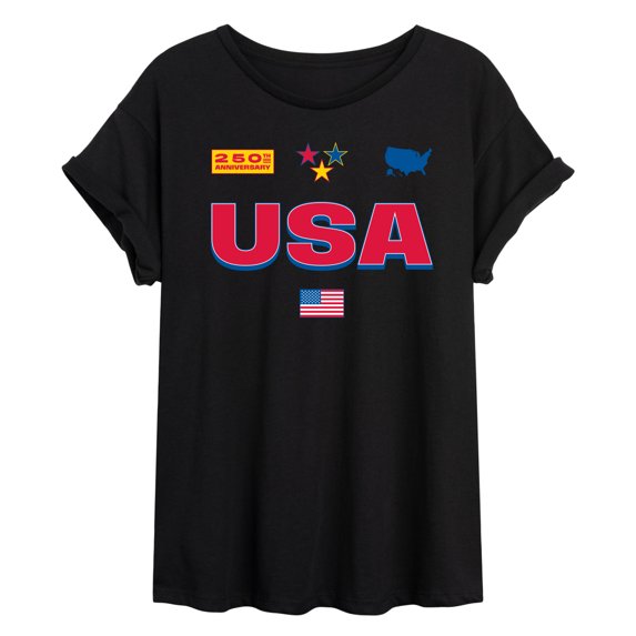 Instant Message - USA 250 Jersey Relaxed Fit T-Shirt