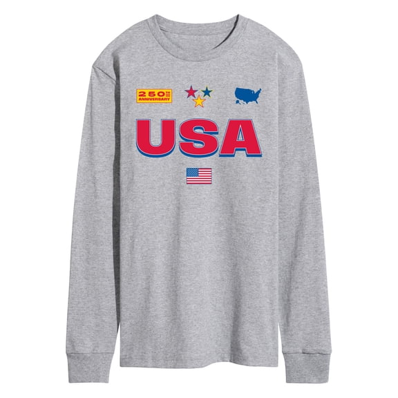 Instant Message - USA 250 Jersey - Men's Long Sleeve Graphic T-Shirt