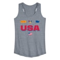 thumbnail image 1 of Instant Message - USA 250 Jersey Graphic Racerback Tank, 1 of 4