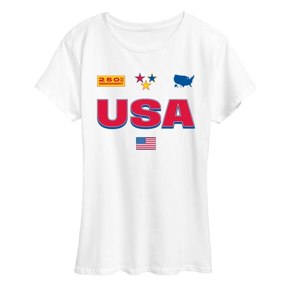 Instant Message - USA 250 Jersey - Women's Short Sleeve Graphic T-Shirt
