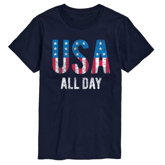 Instant Message - USA All Day Flag Fill Short Sleeve Graphic T-Shirt