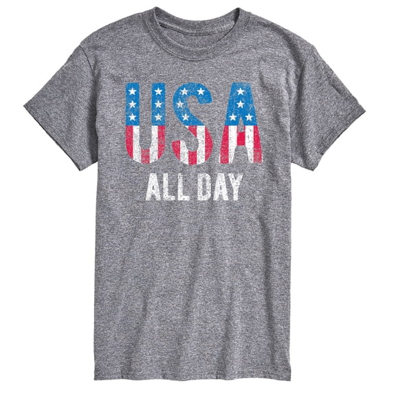 Instant Message - USA All Day Flag Fill Short Sleeve Graphic T-Shirt