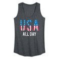 thumbnail image 1 of Instant Message - USA All Day Flag Fill Graphic Racerback Tank, 1 of 5