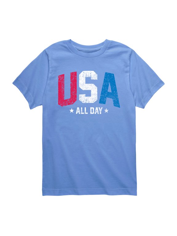- USA All Day Boys' Short Sleeve Graphic T-Shirt