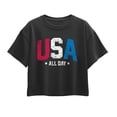 thumbnail image 1 of Instant Message - USA All Day Short Sleeve Boxy Graphic T-Shirt, 1 of 5