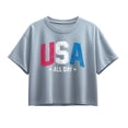thumbnail image 1 of Instant Message - USA All Day Short Sleeve Boxy Graphic T-Shirt, 1 of 5