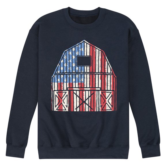 Instant Message - USA Barn - Men's Crew Neck Fleece Pullover