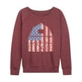 thumbnail image 1 of Instant Message - USA Barn Lightweight French Terry Wide Neck Long Sleeve Graphic Shirt, 1 of 6