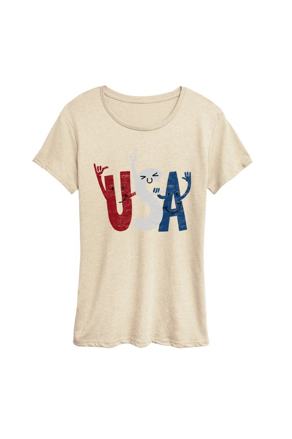 - USA Cheer - Women's Short Sleeve Graphic T-Shirt