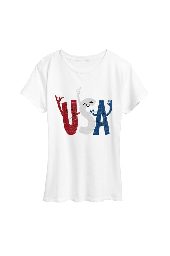 - USA Cheer - Women's Short Sleeve Graphic T-Shirt
